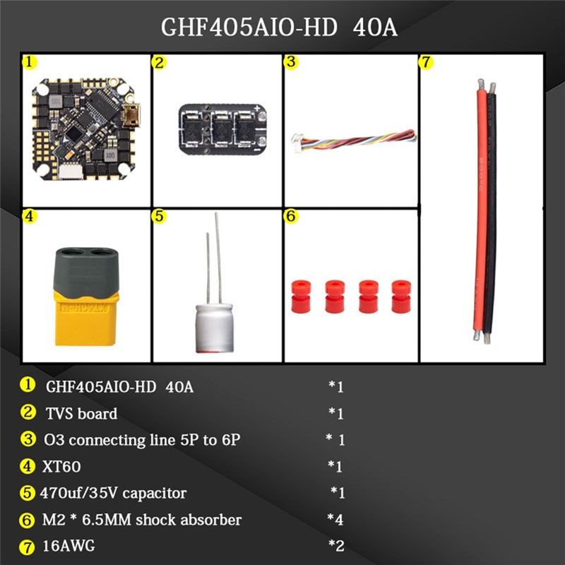ABTI-GHF405AIO-HD 40A AIO Kont – Fpv Drone Flight Controller recenzja i cena